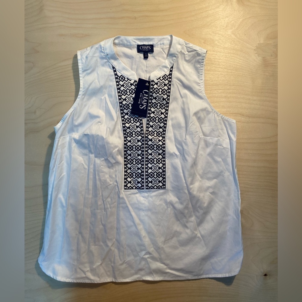 Chaps Sleeveless Fashion Top size Large (GN)
